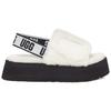UGG Disco Slide Thick Sole White Slippers Women's 1112258-WHT