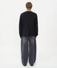 INSILENCE Chain Twill Balloon Fit Denim Pants Washed Black