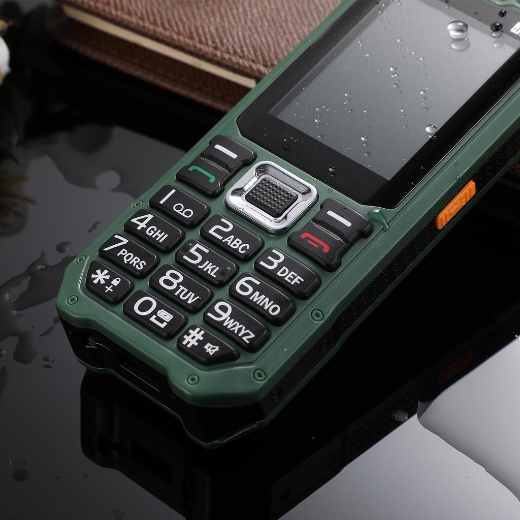 M6000 2G Button Mobile Phone 2.4-inch Screen Large Speaker 2400mAh Flashlight Camera FM Four SIM Feature Mobile Phone