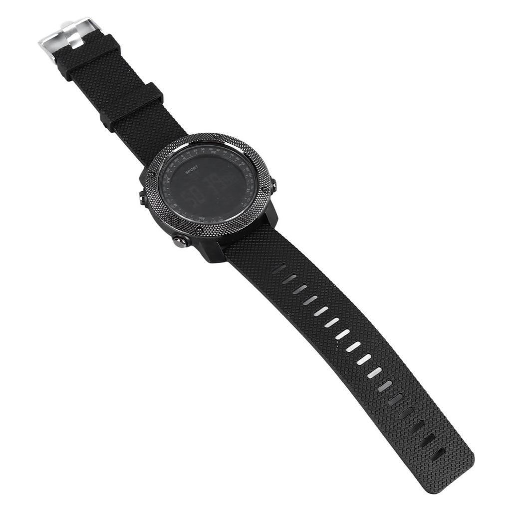 Sports Watch Waterproof Multifunctional PU Strap LED Light Large Screen Display Stopwatch Alarm Digital Watch for