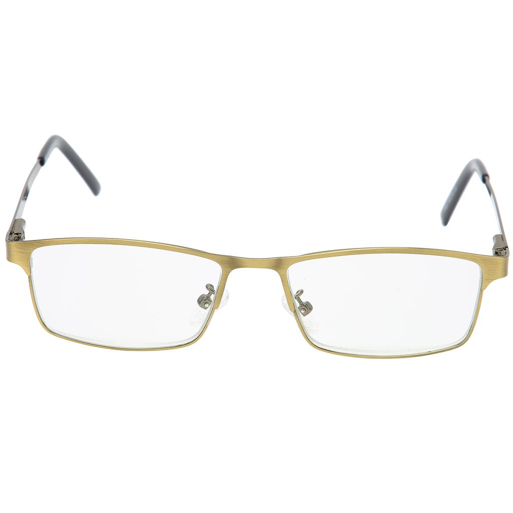 Unisex Blue Light Blocking Reading Glasses Metal Portable Elderly Presbyopic Glasses Bronze