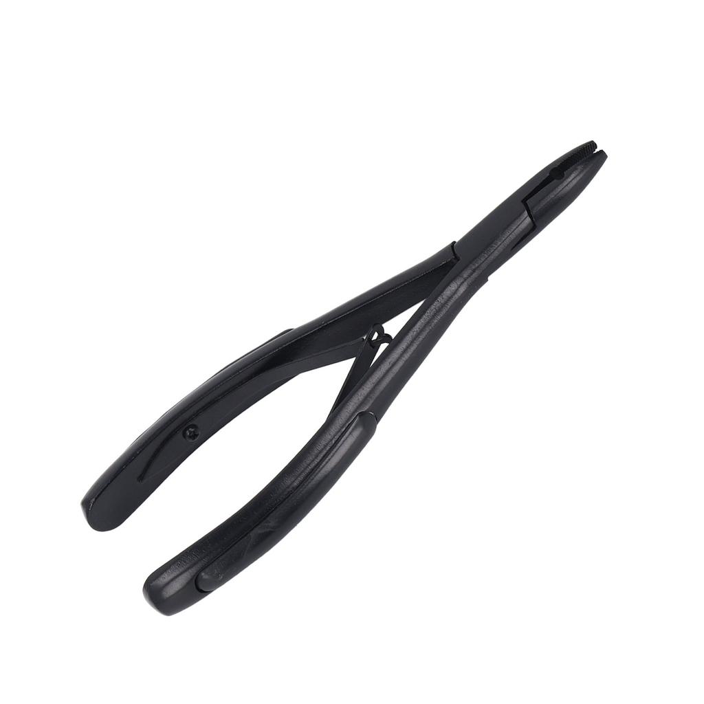 Schwarze Haarverlängerungszange Edelstahl Haarverlängerungsklemme Haarverlängerungsgreifer für Micro Links Micro Loops und Federhaarverlängerungen