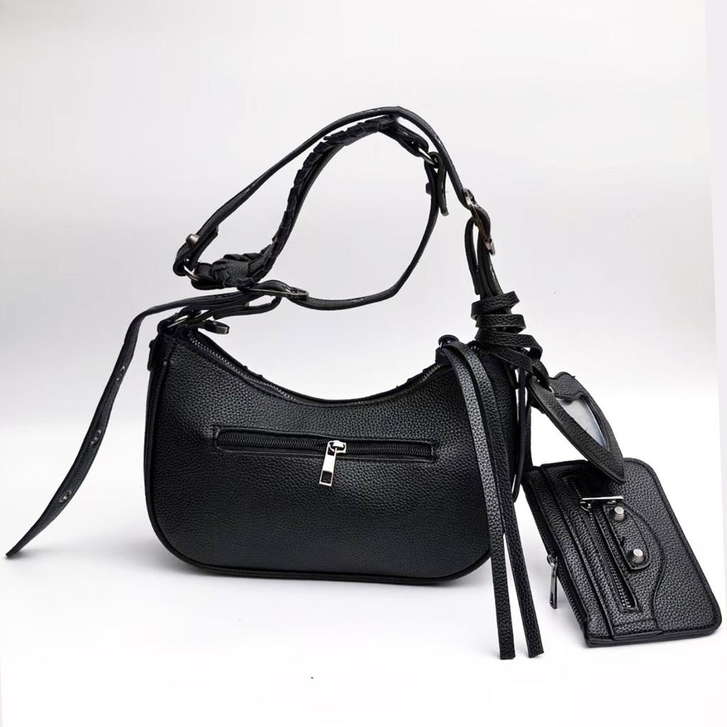 Borse di moda: Borsa da Moto Borsa a Tracolla, Borsa a Forma di Mezzaluna, Borsa a Spalla Trendy