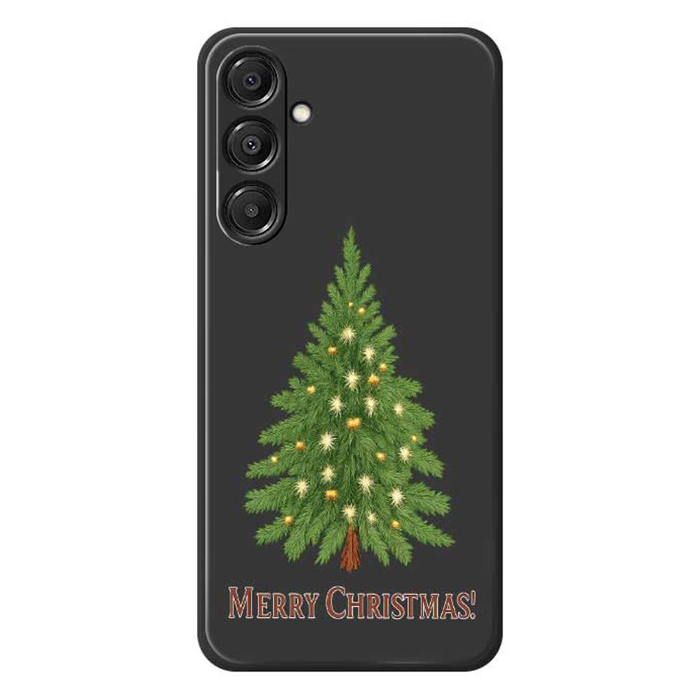 For Samsung Galaxy A16 5G/4G Case Christmas Tree Pattern Printing Straight Edge TPU Phone Back Cover