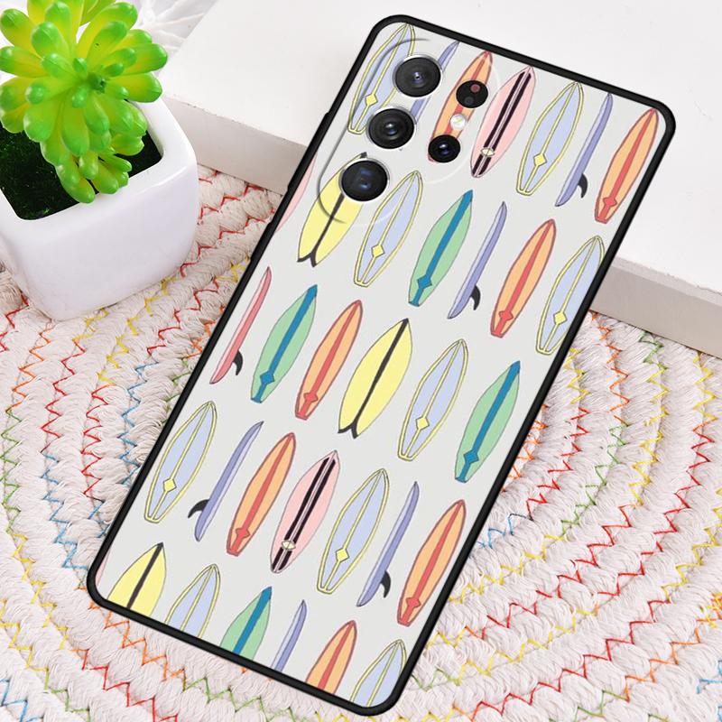 Surfing Sea Beach Surfboard Wave TPU Phone Case For Samsung Galaxy note 10 pro S26 S25 S24 S23 S22 Ultra Plus S21 FE S20 Cover
