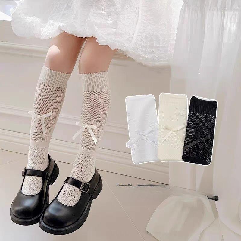 Mädchen Lange Wadenstrümpfe Frühling Sommer Dünne Netz Kniehohe Socken Kinder Weiße Spitze Lolita Prinzessin Socken