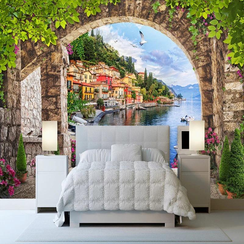 3d Photo Wall Papers Stereo Arch City Building Murals Living Room Bedroom Restaurant Background Wallpaper Home Decor