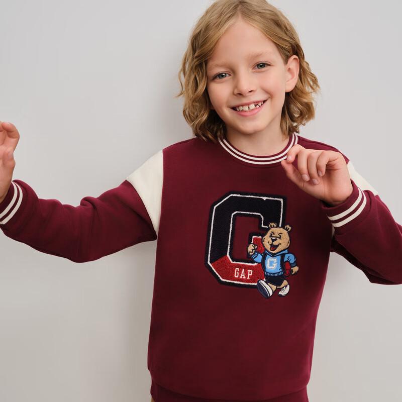Gap Boys' Bear Logo Color-Block Fleece Sweatshirt