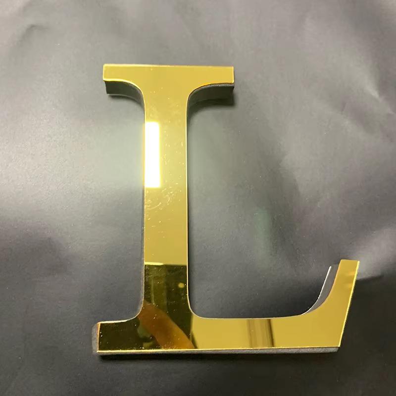 10cm Gold 26 English Letters DIY 3D Mirror Acrylic Wall Stickers, Home Retro Wall Art Decor For Party Wedding Christmas
