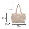Large Capacity Tote Bag Korean Style Nyl Diamd Pattern Shoulder Bag Women Ins Fashi Commuting Shopping Bag