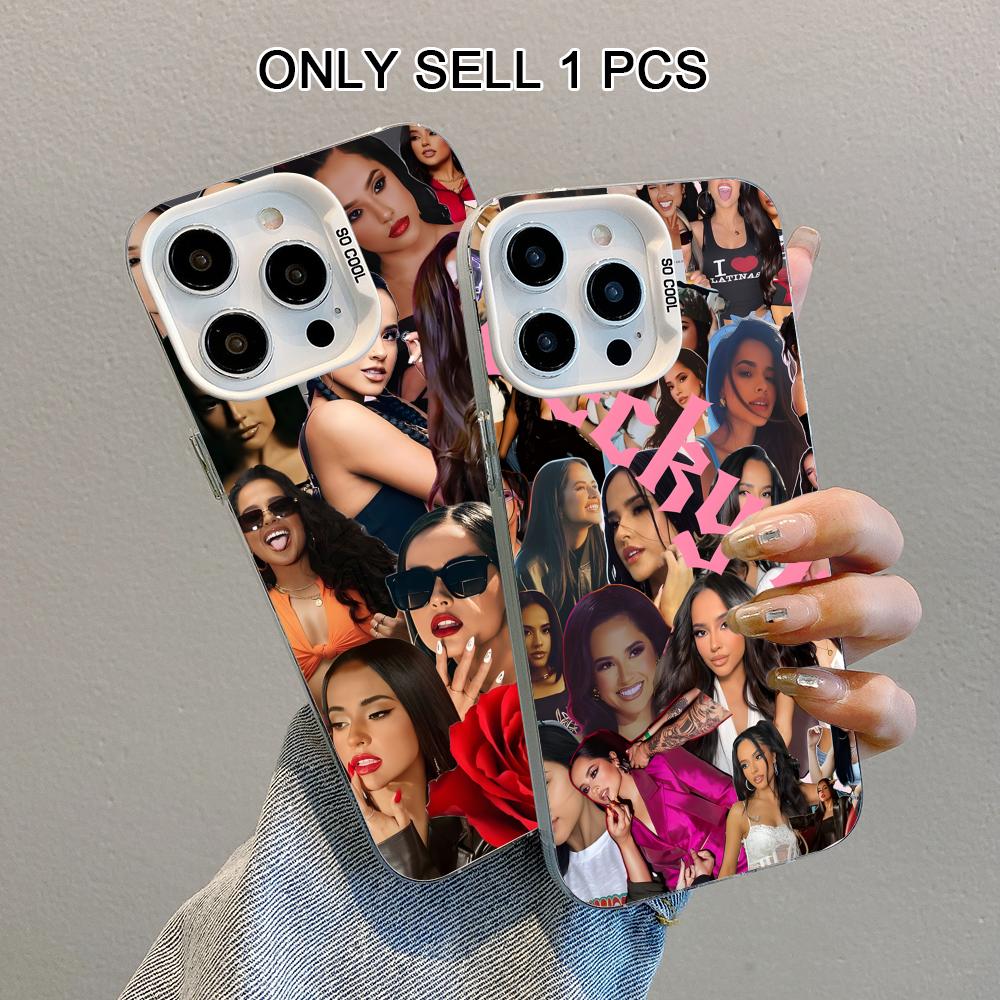 Fashion Becky G White Translucent Mobile Phone Case for iPhone 17 16 15 14 13 12 11 X XR XS Air Pro Max Plus Colorful Cover