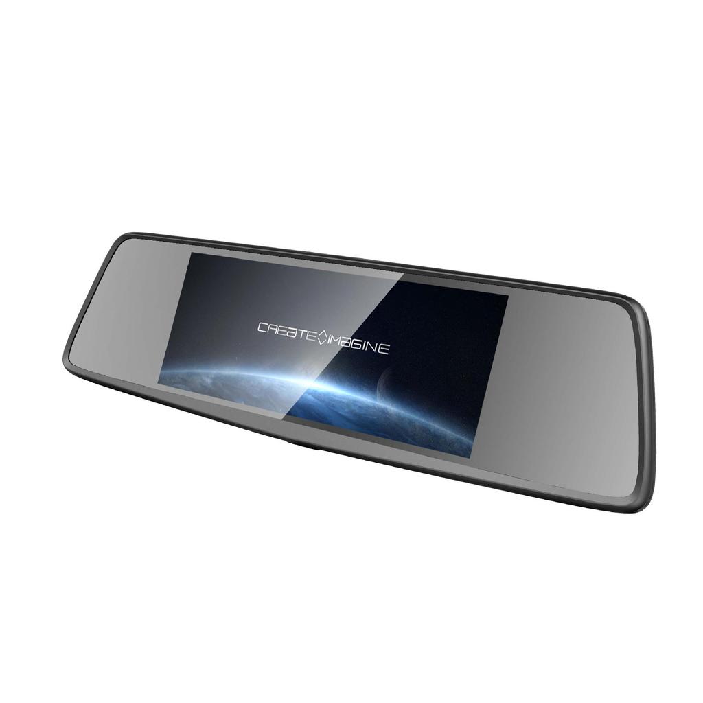 10" HD Dash Cam with Night Vision & Reversing Camera - New Streaming Media Rearview Mirror Recorder.