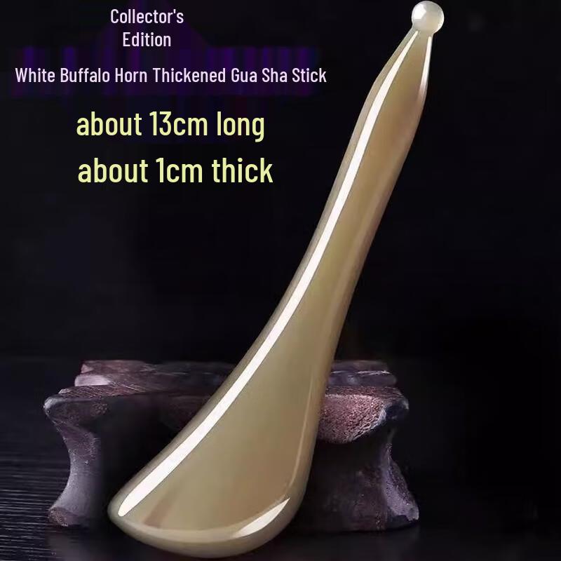HANDUNYOU Natural White Buffalo Horn Gua Sha Plate
