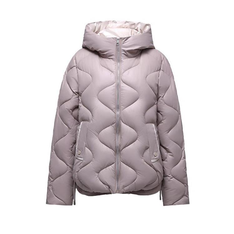 2023 New Lightweight Slim Cotton Hooded Jacket Short Style for Women