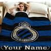 1PC Club Brugge KV Custom Name Patterned Flannel Blanket Suitable For All Seasons for Home Decor Warmth and Comfort Gifts Holiday Present