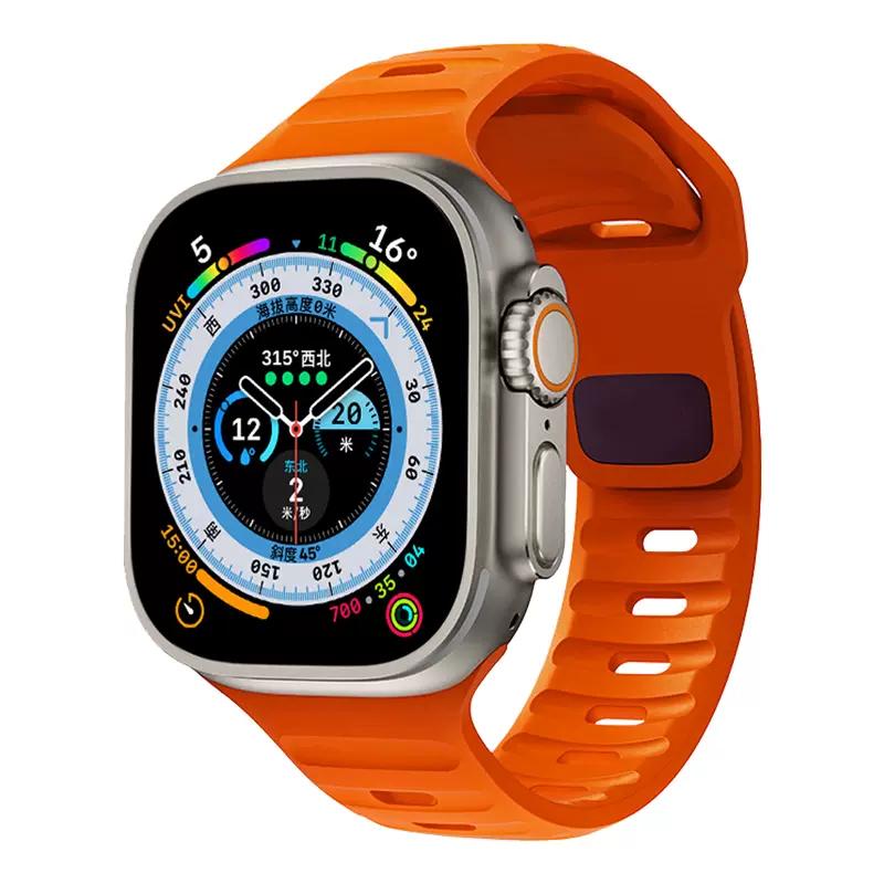 Спортивный ремешок для Apple Watch Band 44 мм, 49 мм, 45 мм, 42 мм, 41 мм, 40 мм, аксессуары, браслет Correa iwatch Series 8, 7, 6, 5, 4, 3 se ultra 38&40&41mm