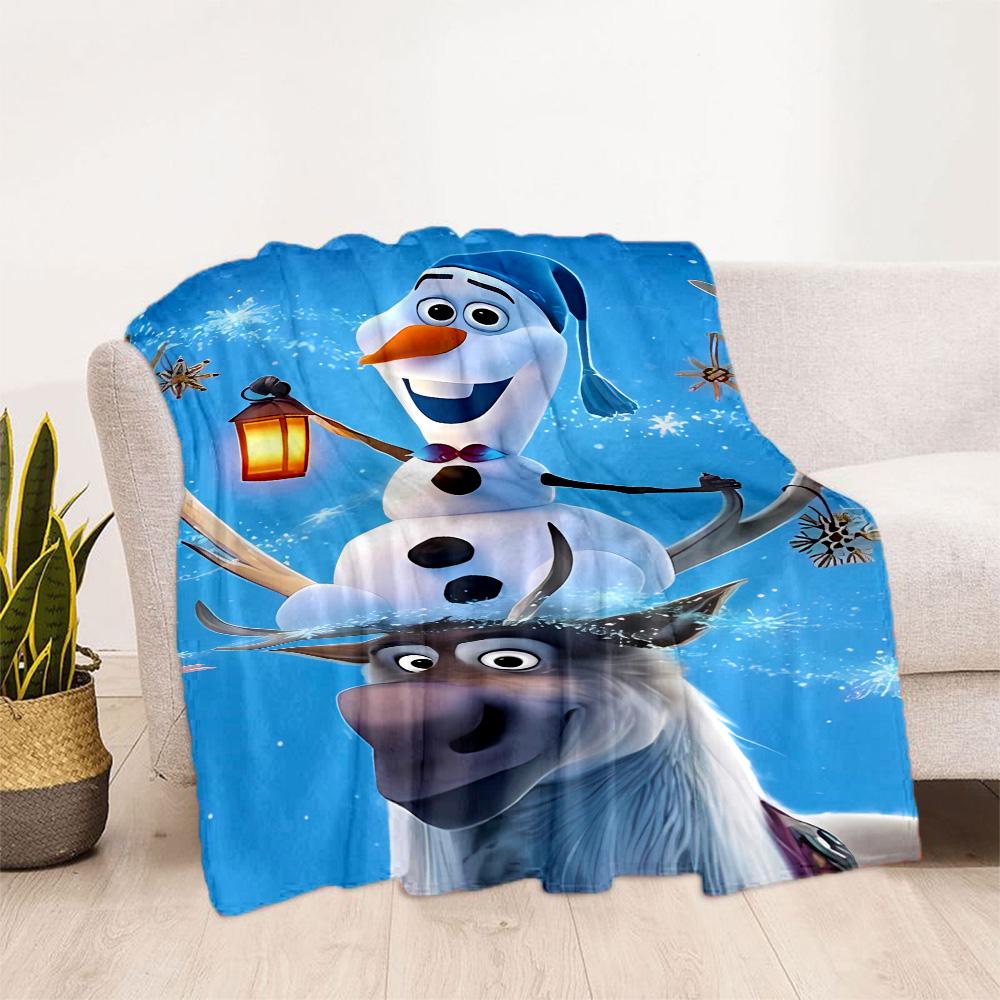 Winter Snowman Adventure Blanket Soft Warm Cozy Suitable for Seaside Chair Couch Four Seasons Universal Warmthful Decor