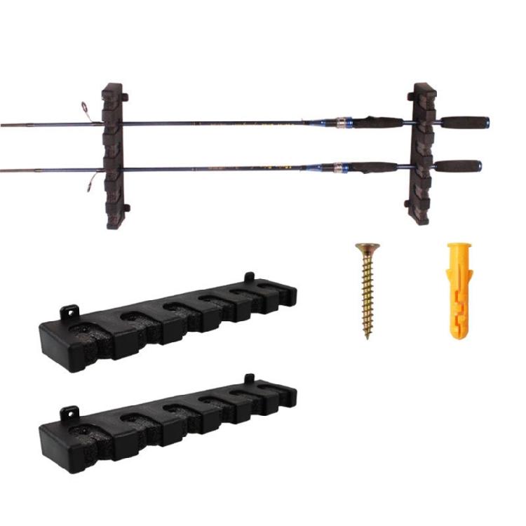6 Rods Fishing Rod Holder Wall Mount Vertical/Horizontal Fishing Rod Holder Rack
