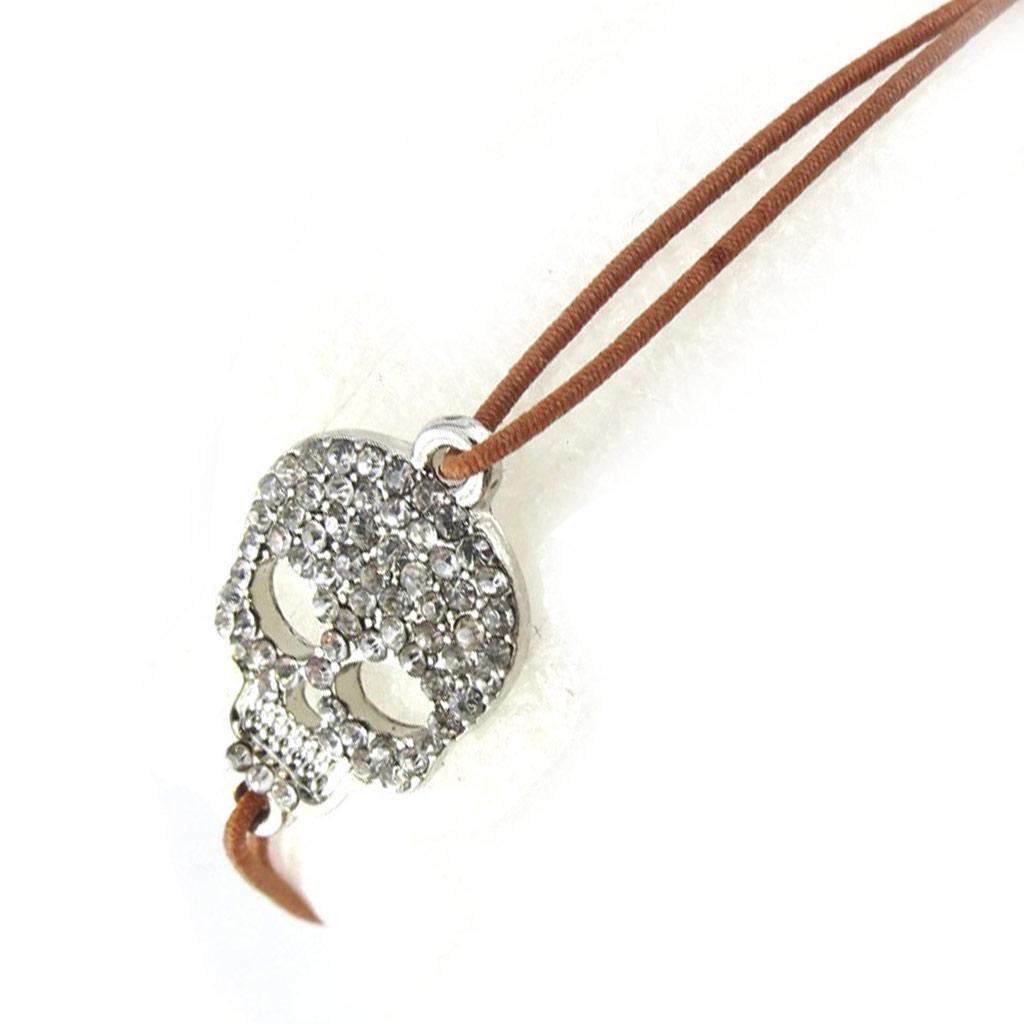 Les Trésors De Lily [N0781] - Bracelet créateur 'Tête de Mort' camel