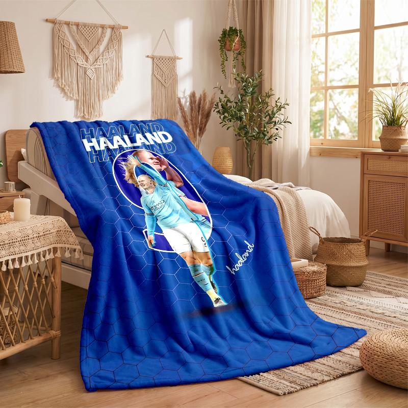 Erling Haaland Druck Flanelldecke Weich Warm Sofa Bett Überwurfdecke Für Zuhause Büro Schlafzimmer
