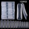 120pcs Crystal Nail Extension Molds with Scale, Reusable Gel Nail Tips
