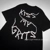Denim Tears Limited Skeleton Splicing Printed Short-sleeved T-shirt Men's and Women's Same Summer Wear Trendy Brand