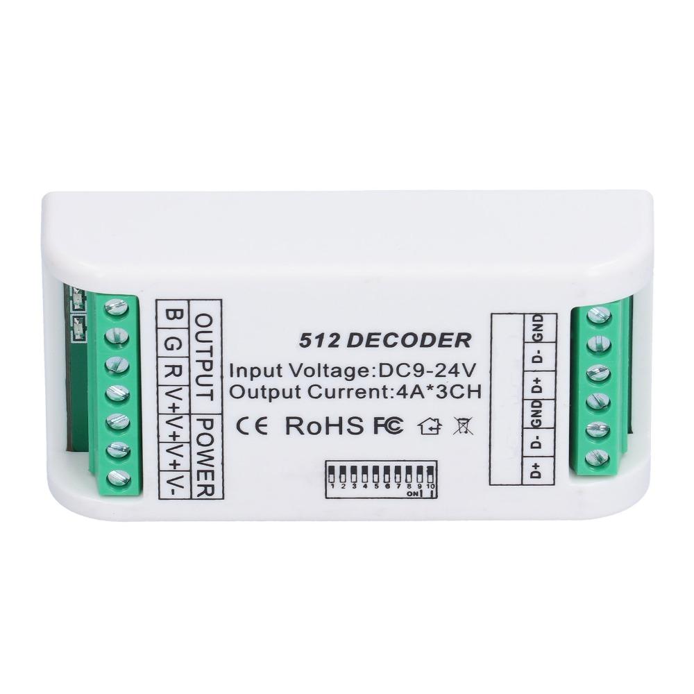 9‑24V DC LED Decoder Controller 3 Channels RGBW Decoder Durable LED Strip Controller Light Strip
