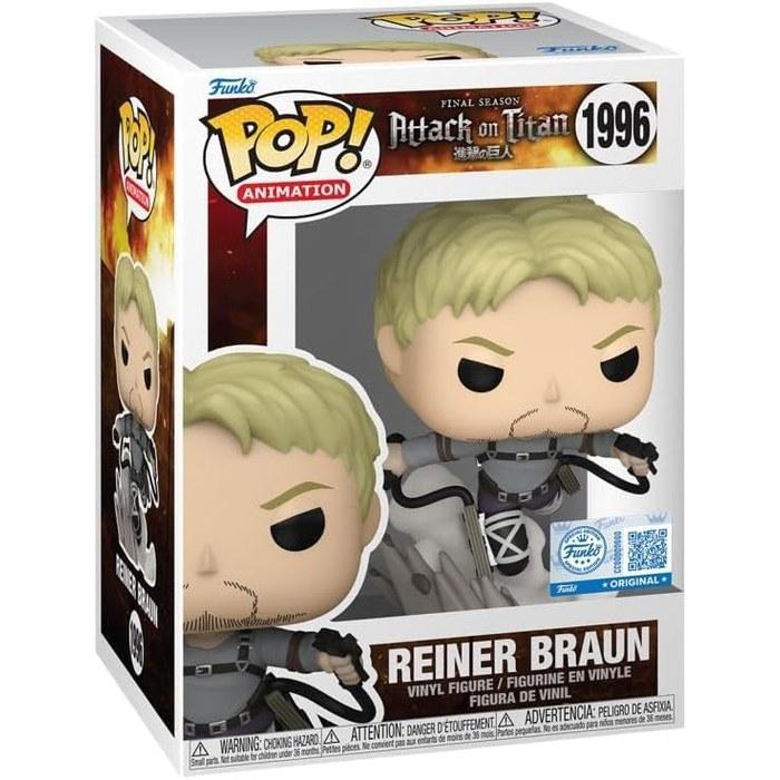 Funko Attack on Titan Final Season Reiner Braun Limited Edition Pop! Vinyl Figure 1996 with Pop Protector