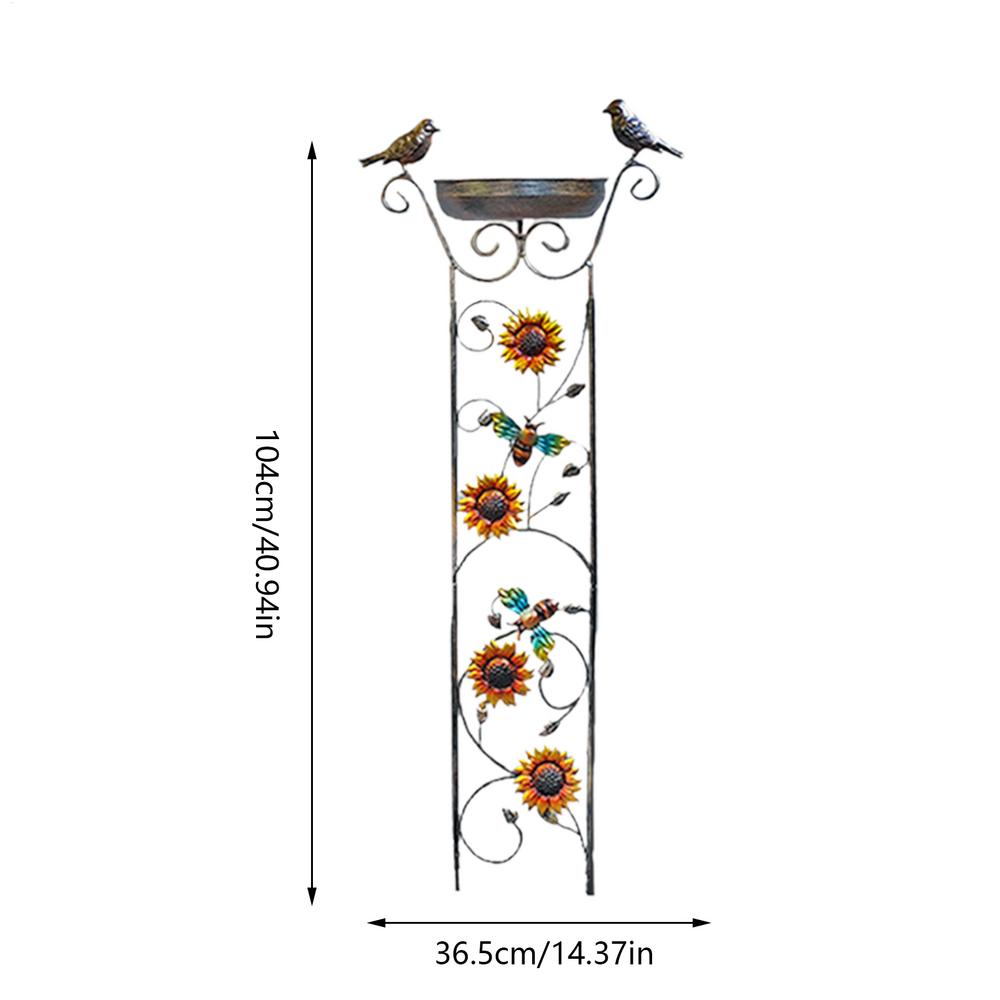

Новая поилка для птиц 2025 года с садовой шпалерой, шпалерой для вьющихся растений, уличная отдельно стоящая станция-кормушка для птиц для газона, двора, заднего двора белый