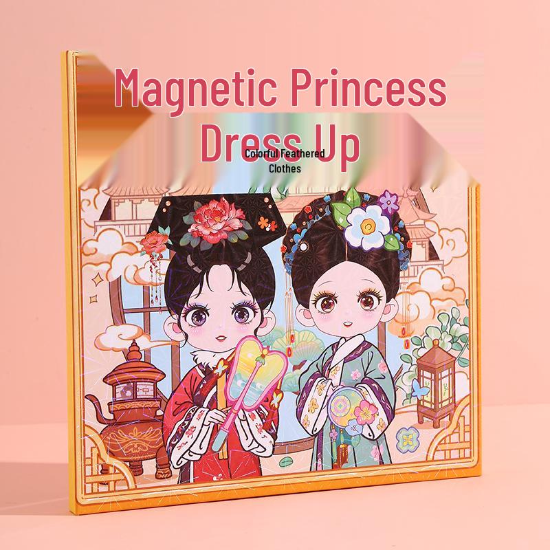 

Магнитная тихая книжка ручной работы для девочек - Креативная развивающая игрушка-одевалка