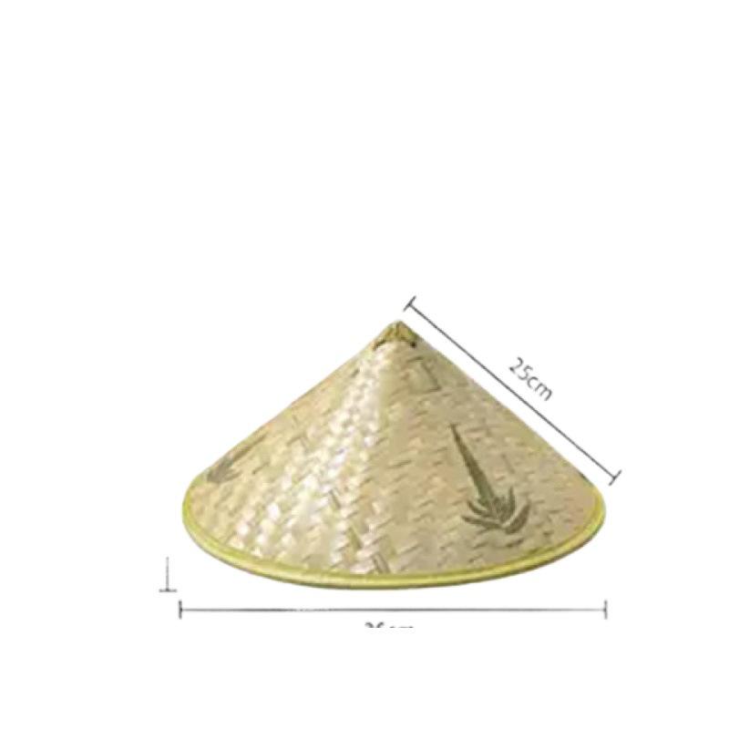 Bamboo Weaving Large Brim Straw Hat: Sunshade and Rainproof for Men and Women, Ideal for Travel, Farming, and Dance Props.