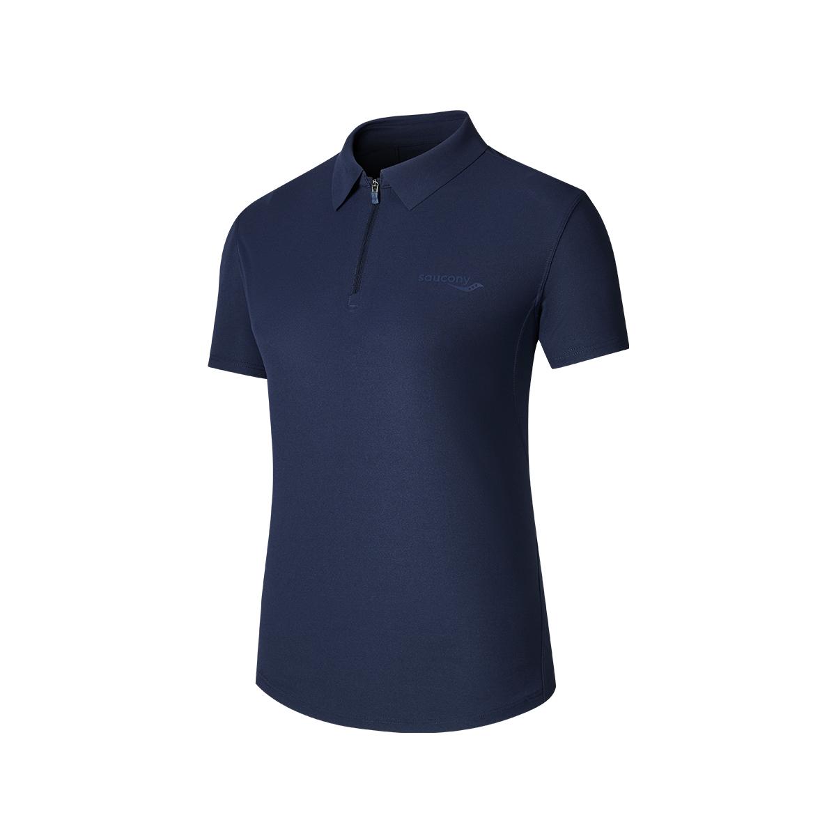 

SAUCONY SS25 Однотонная удобная футболка-поло с коротким рукавом Женские топы Темно-синий SA1259SP01L-BL124