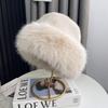 Fluffy Fur Bucket Hat For Women Soft Fluffy Fisherman Hat Thicken Ear Protection Women's Winter Hat Cold Snowy Day Panama Cap