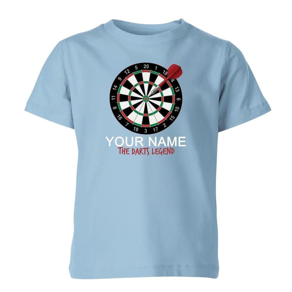 Personalised Darts T Shirt Any Name The Darts Legend Gift Kids Unisex Tee S
