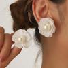 Korean Lace Flower Pearl Stud Earrings - Versatile Fashion Accessory for Women
