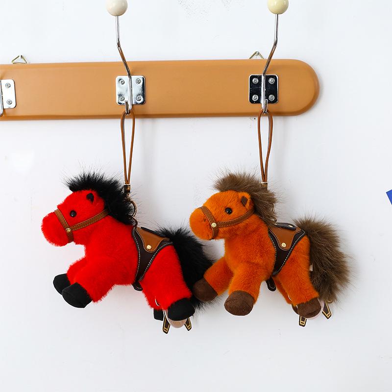 2026 Year of the Horse Plush Doll Bag Pendant - Zodiac Year Mascot New Year Gift