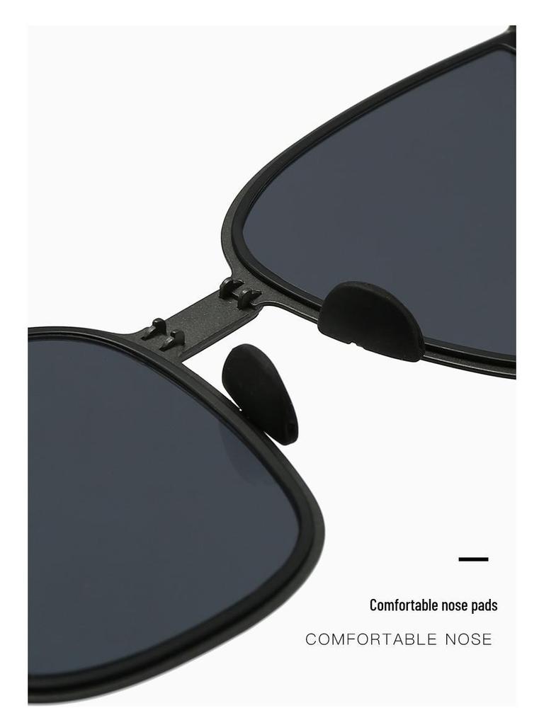High-End Lightweight Folding Sunglasses with UV Protection for Men and Women - Perfect for Driving and Outdoor Activities