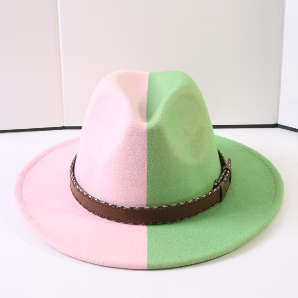 Popular European and American Classic Double-color Wide-brimmed Top Hat Men's and Women's Fashion OL Style Cowboy Hat Jazz Hat