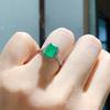 Cross Border Simulation Paraiba Pink Ring Socialite Emerald Square Jewelry