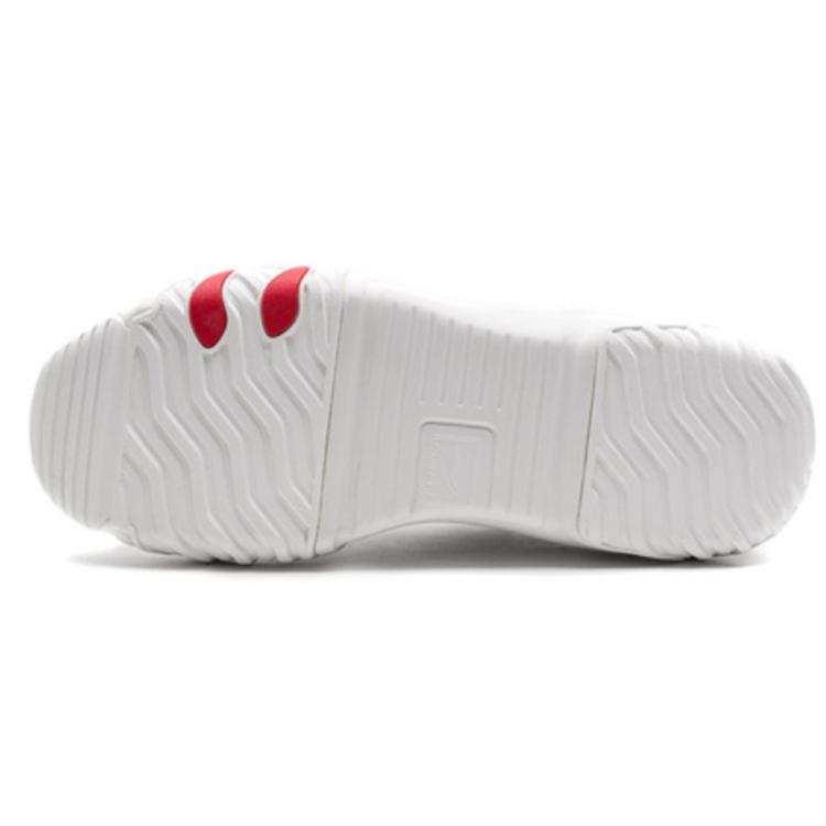 Li Ning Wave Cushioning Slip Resistant Low Top Casual Shoes Men's Cloud Mist White Red AGCP309-4