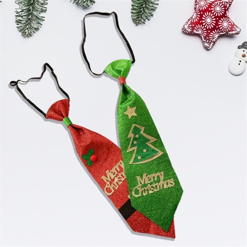 Festive Pre-tied Necktie Nonwoven Fabric Easy Wear Holiday Costume Accessory For Adults Kids