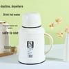 Fucheng Large Capacity Portable Insulated Glass Thermos - White/Orange/Green
