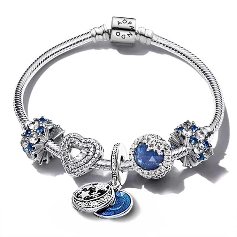 Pandora Shining Galaxy Set 925 Silver Bracelet Women's Silver ZT1005