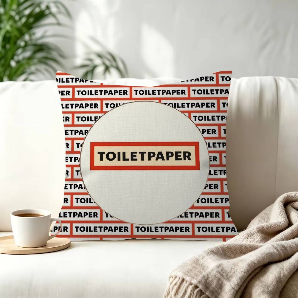 Fashion TToiletpaper Doublesided Pillow Gift Home Office Decoration Bedroom Sofa Car Cushion Cover Case X