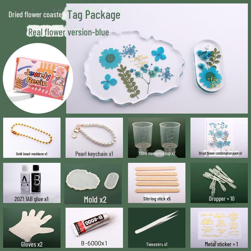 DIY Dried Flower Coaster Kit: Embossed Glue Gift Set for Teacher's Day