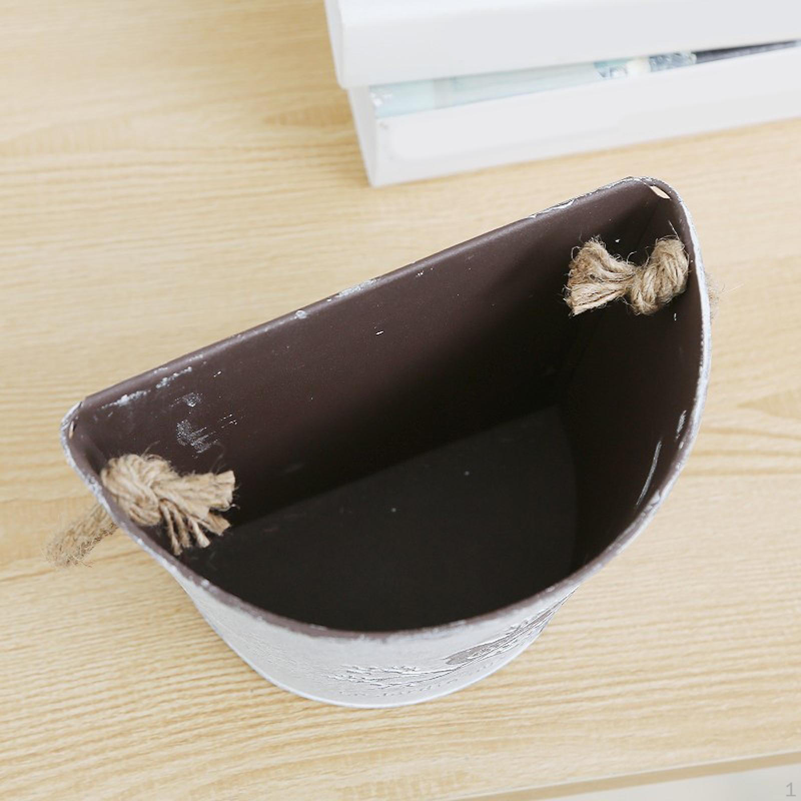 

Hanging Basket Flower Mounted Plant Pot Semicircle Shape Planter for Farmhouse