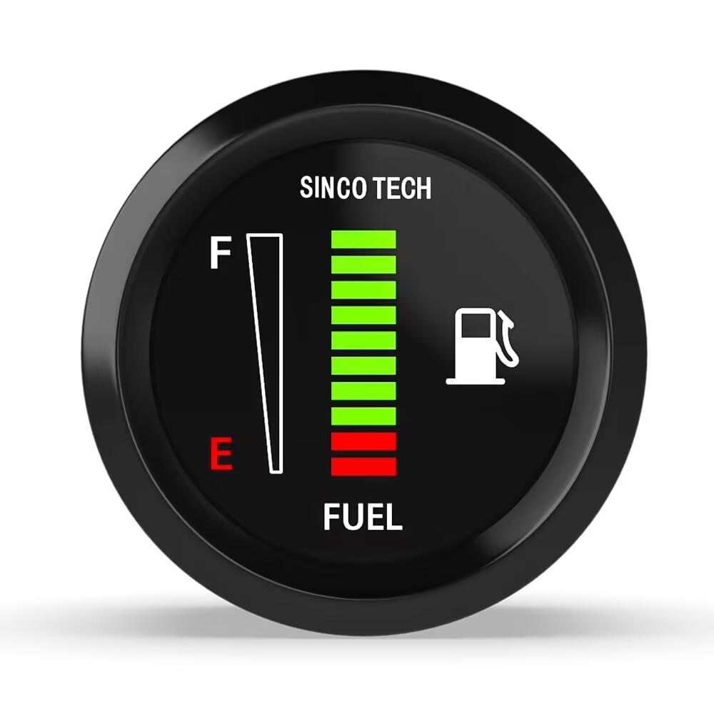 2” 52MM Car Fuel Level Gauge Black 12V Automobile Car Meter Fuel Meter Fuel Level Gauge