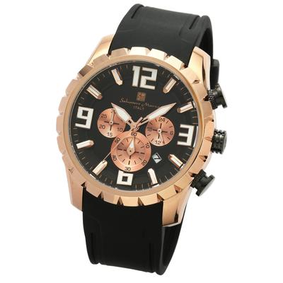 Chronograph Business Analog Quartz Black with Cleaning Cloth Men's Watch, PGBK,
