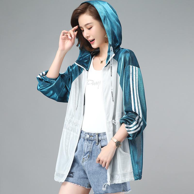 

Рубашка от солнца в корейском стиле, свободного кроя, с длинным рукавом, в сказочном стиле - Универсальная, дышащая, для моды на открытом воздухе XXL