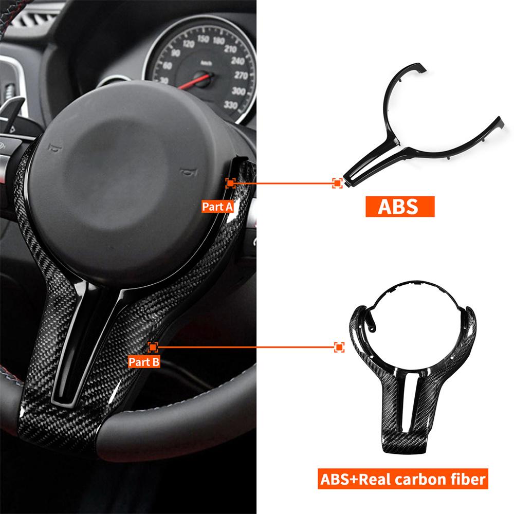 For BMW F87 F80 F82 F10 F12 F06 M2 M3 M4 M5 M6 Carbon Fiber Steering Wheel Trim